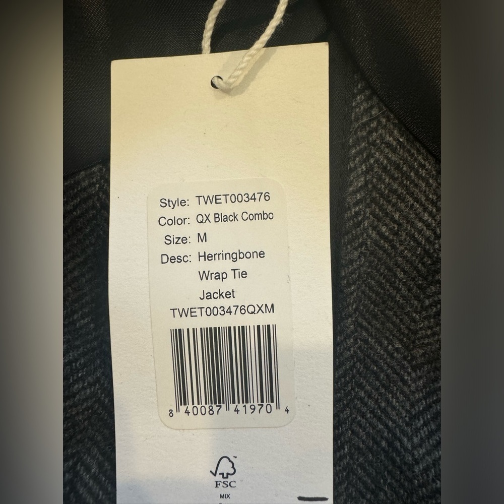 Thakoon herringbone wrap tie coat. Size M. Made in Italy - Picture 6 of 6